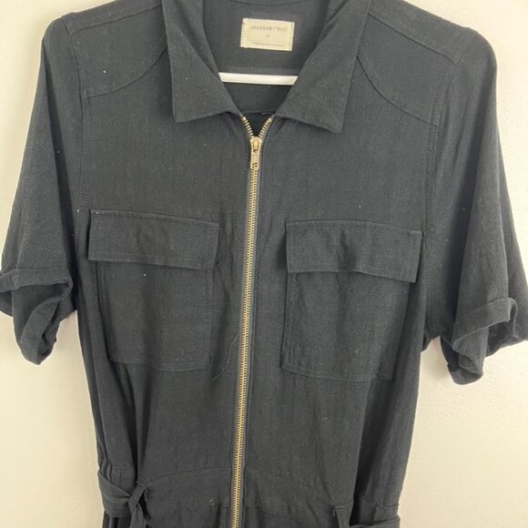 Jackson Rowe Black Zip Coretta Romper - Picture 4 of 8